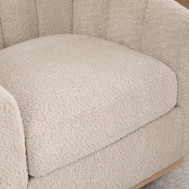 31.89 Modern Chenille Swivel Barrel Chair,Accent Chair with Metal Base,Upholstered Lounge Armchair for Living Room,Office,Bedroom