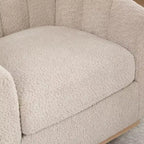 31.89 Modern Chenille Swivel Barrel Chair,Accent Chair with Metal Base,Upholstered Lounge Armchair for Living Room,Office,Bedroom