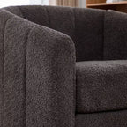 31.89 Modern Chenille Swivel Barrel Chair,Accent Chair with Metal Base,Upholstered Lounge Armchair for Living Room,Office,Bedroom