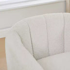 31.89 Modern Chenille Swivel Barrel Chair,Accent Chair with Metal Base,Upholstered Lounge Armchair for Living Room,Office,Bedroom
