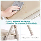Folding Dining Chairs,PU Leather Kitchen Chairs with Metal Frame,Lightweight Dininig Room Chairs,Outdoor and Indoor,No Assembly