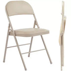 Folding Dining Chairs,PU Leather Kitchen Chairs with Metal Frame,Lightweight Dininig Room Chairs,Outdoor and Indoor,No Assembly