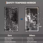 Inch LED Bathroom Mirror with Lights, Dimmable Anti-Fog Vanity Mirror