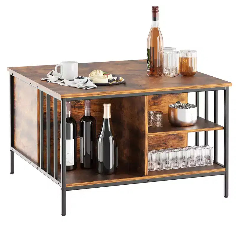 31.5-inch Farmhouse-Style Lift-Top Coffee Table Adjustable Height Living Room Table Multi-Functional Table with Hidden Storage Compartment