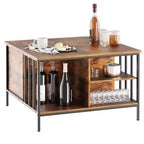 31.5-inch Farmhouse-Style Lift-Top Coffee Table Adjustable Height Living Room Table Multi-Functional Table with Hidden Storage Compartment