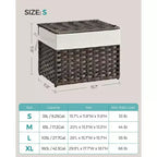 Storage Basket with Lid,Woven Blanket Storage Bin with Handles,Foldable,Removable Liner,Metal Frame,9.2 Gallons (35 L)