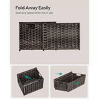 Storage Basket with Lid,Woven Blanket Storage Bin with Handles,Foldable,Removable Liner,Metal Frame,9.2 Gallons (35 L)