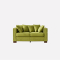 60.5 Modern Loveseater Sofa with Silver Nails Square Armrest Upholstered Velvet for Living Room Green