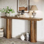 63 Farmhouse Entryway Console Table, Narrow Long Sofa Table for Living Room, Hallway, Entrance, Foyer