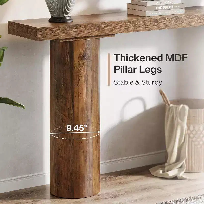 63 Farmhouse Entryway Console Table, Narrow Long Sofa Table for Living Room, Hallway, Entrance, Foyer