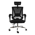 Full Back Mesh Adjustable Office Chair with Headrest in Black