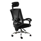 Full Back Mesh Adjustable Office Chair with Headrest in Black