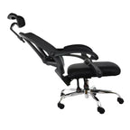 Full Back Mesh Adjustable Office Chair with Headrest in Black