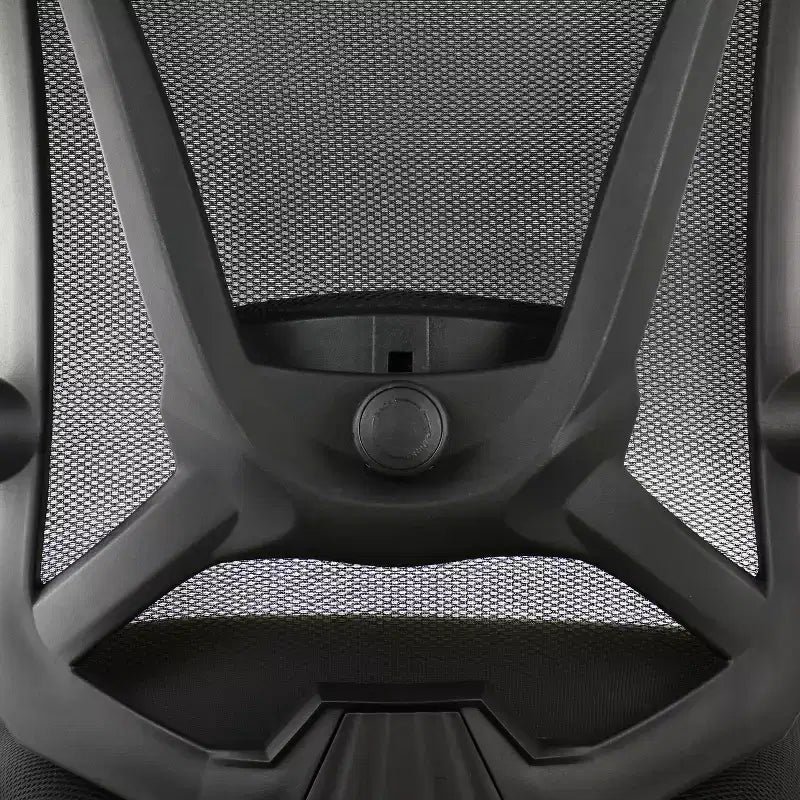 Full Back Mesh Adjustable Office Chair with Headrest in Black