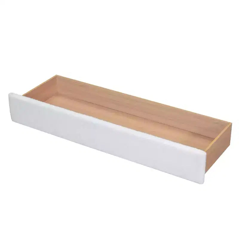 Queen Size Upholstered Teddy Fleece Platform Bed with USB Ports and Drawer