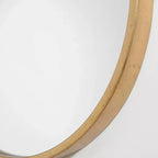 Oval Vanity Accent Wall Mirror Antique Gold Leaf Iron Frame 20 Wide for Bathroom Bedroom Living Room House Office