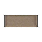 Modern Metal Faux Shearling Bench