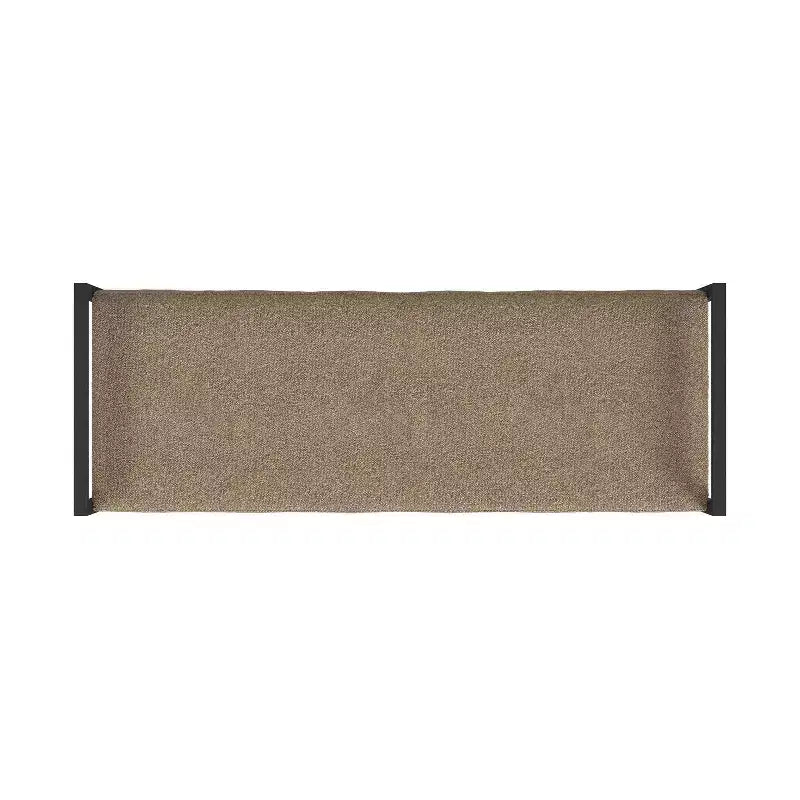 Modern Metal Faux Shearling Bench