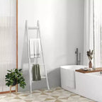 White Solid Wood 5-Rung Blanket Ladder