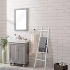 White Solid Wood 5-Rung Blanket Ladder
